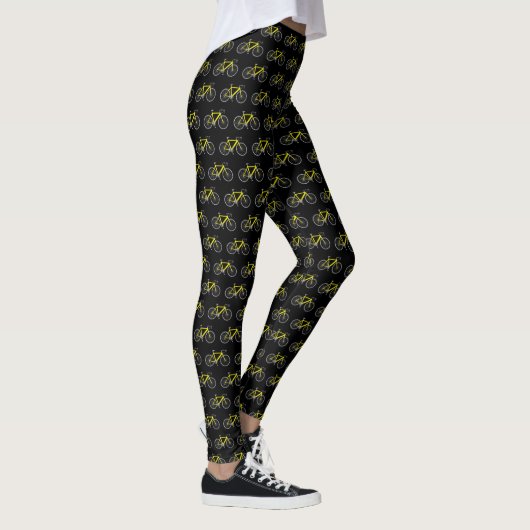Gele fietsen op zwart leggings (Rechts)