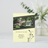 Gele film Real Estate House Briefkaart (Staand voorkant)