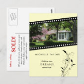 Gele film Real Estate House Briefkaart (Voorkant / Achterkant)