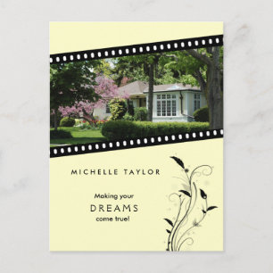 Gele film Real Estate House Briefkaart