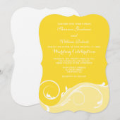 Gele finale bruine bruinbruidjes kaart (Voorkant / Achterkant)