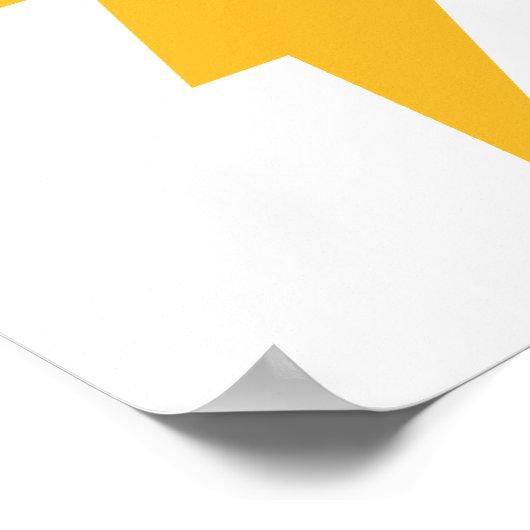 Gele Flash-bliksembolt Poster (Hoek)