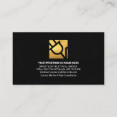 Gele Flashlight Black Night Grunge Electrice Visitekaartje (Achterkant)