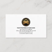 Gele Flashlight Night Taxi Cab Visitekaartje (Achterkant)