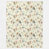 Gele fleece deken, groot 60" x 80" (Voorkant)