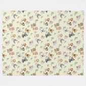 Gele fleece deken, groot 60" x 80" (Voorkant (Horizontaal))