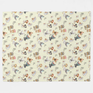 Gele fleece deken, groot 60" x 80"