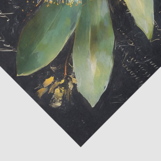 gele flessenborstel bloem ontkoppeling tissuepapier (Detail)