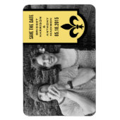 Gele Fleur De Lis Banner sparen de Magneet van de  (Verticaal)