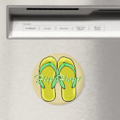 Gele Flipflops magneet (Insitu (Vaatwasser))