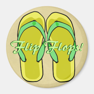 Gele fliplops Magnet