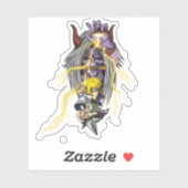 ⚡ Gele Flits Sticker – Anime-Geïnspireerde Ninja V (Vel)