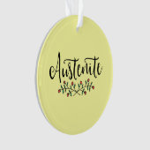 Gele Floral Austenite Bookish Ornament (voorkant)