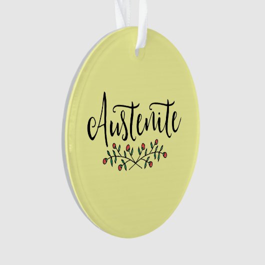 Gele Floral Austenite Bookish Ornament (voorkant)