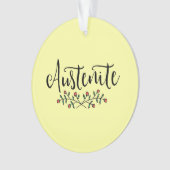 Gele Floral Austenite Bookish Ornament (voorkant)