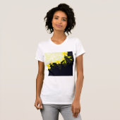 Gele Floral Background Womens T-Shirt (Voorkant volledig)