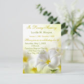 Gele Floral | Begrafenis | Herdenkingsdienst Kaart (Staand voorkant)