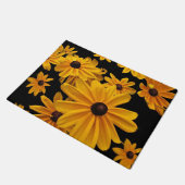 Gele Floral Black Eyed Susan Flowers door Mat (Schuin)