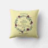 Gele Floral Blessing Persoonlijke Christelijke Bab Kussen (Achterkant)