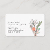 Gele Floral Bouquets Visitekaartje (Achterkant)