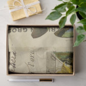 Gele Floral Butterflies Ephemera ontleedblad Tissuepapier (Geschenk)