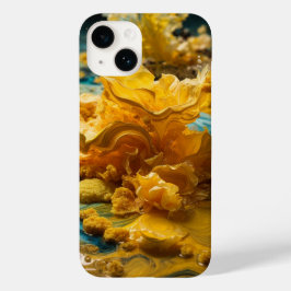 Gele Floral Case-Mate iPhone 14 Hoesje