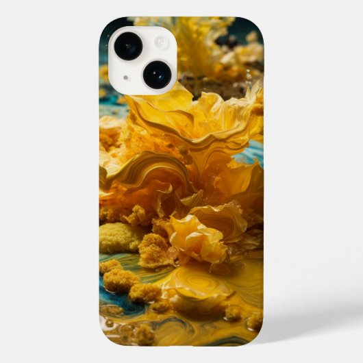 Gele Floral Case-Mate iPhone Case (Achterkant)