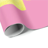 Gele Floral Coffee Cup Moederdag Cadeaupapier (Rol Hoek)