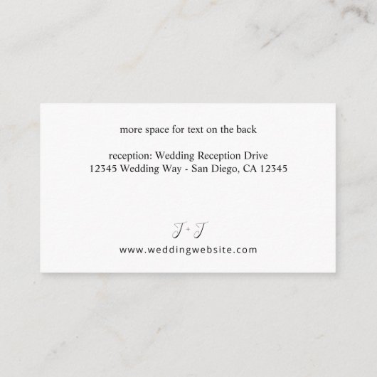 Gele Floral Details SM Enclosure Kaart (Achterkant)