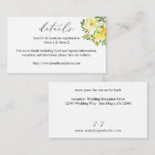 Gele Floral Details SM Enclosure Kaart (Voorkant / Achterkant)