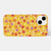 Gele Floral Ditsy iPhone Hoesje (Achterkant horizontaal)