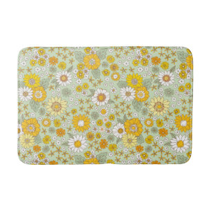 Gele Floral Garden Pattern Badmat