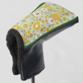 Gele Floral Garden Pattern Golfheadcover (3/4 voorkant)