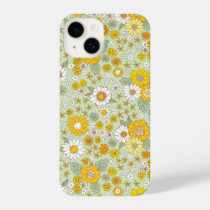 Gele Floral Garden Pattern iPhone 14 Hoesje