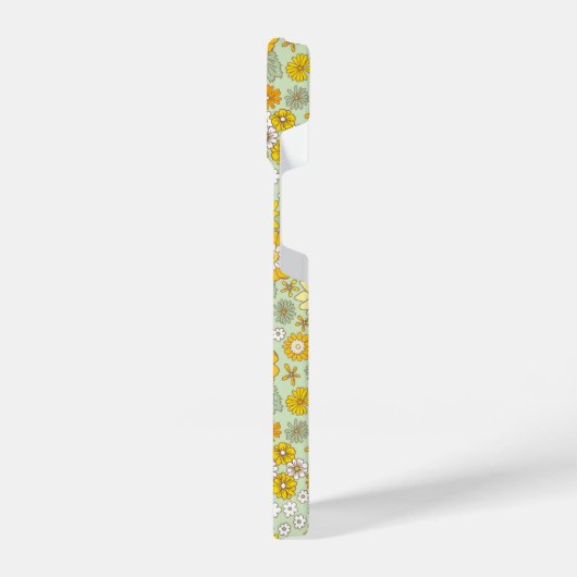 Gele Floral Garden Pattern iPhone Hoesje (Linkerkant)