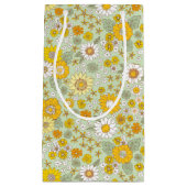 Gele Floral Garden Pattern Klein Cadeauzakje (Voorkant)