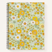 Gele Floral Garden Pattern Notitieboek (Voorkant)