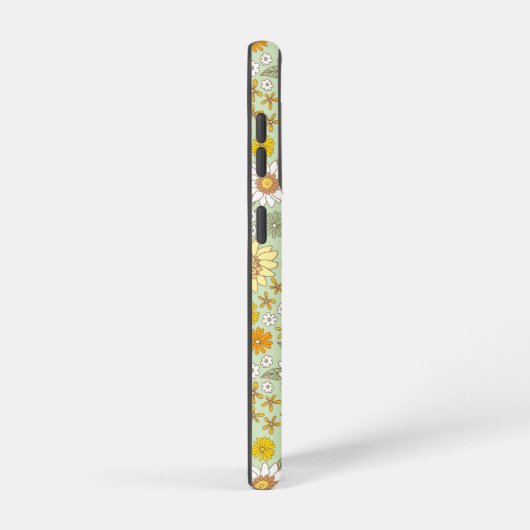 Gele Floral Garden Pattern Samsung Galaxy Hoesje (Rechterkant)