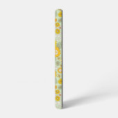 Gele Floral Garden Pattern Samsung Galaxy Hoesje (Linkerkant)