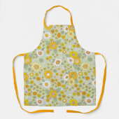 Gele Floral Garden Pattern Schort (Voorkant)