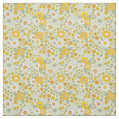 Gele Floral Garden Pattern Stof (Swatch)