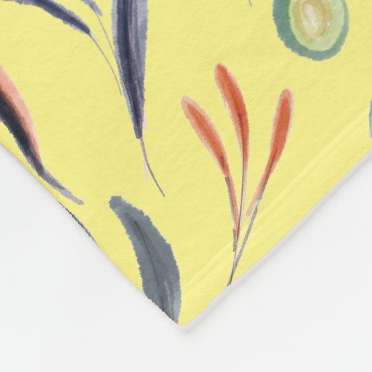 Gele Floral GEWELDIGE MOM met FOTO-Moederdag Fleece Deken (Hoek)