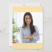 Gele Floral Gold Nursing Gradusing Party Foto Kaart (Achterkant)