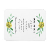 Gele Floral Greenery Foliage Save the Date Magneet (Horizontaal)