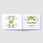 Gele Floral Greenery Foliage Wedding Guestbook Gastenboek (Volledig)