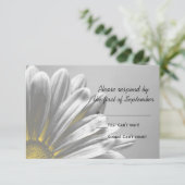 Gele Floral Highlights Wedding RSVP Kaart (Staand voorkant)