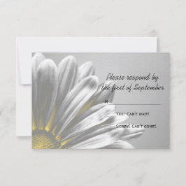 Gele Floral Highlights Wedding RSVP Kaart