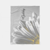 Gele Floral hooglichten Fleece Deken (Voorkant)