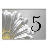 Gele Floral hoogtepunten Tabelnummers Kaart (Achterkant)