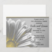 Gele Floral hoogtepunten Wedding Rehearsal Dinner Kaart (Voorkant / Achterkant)